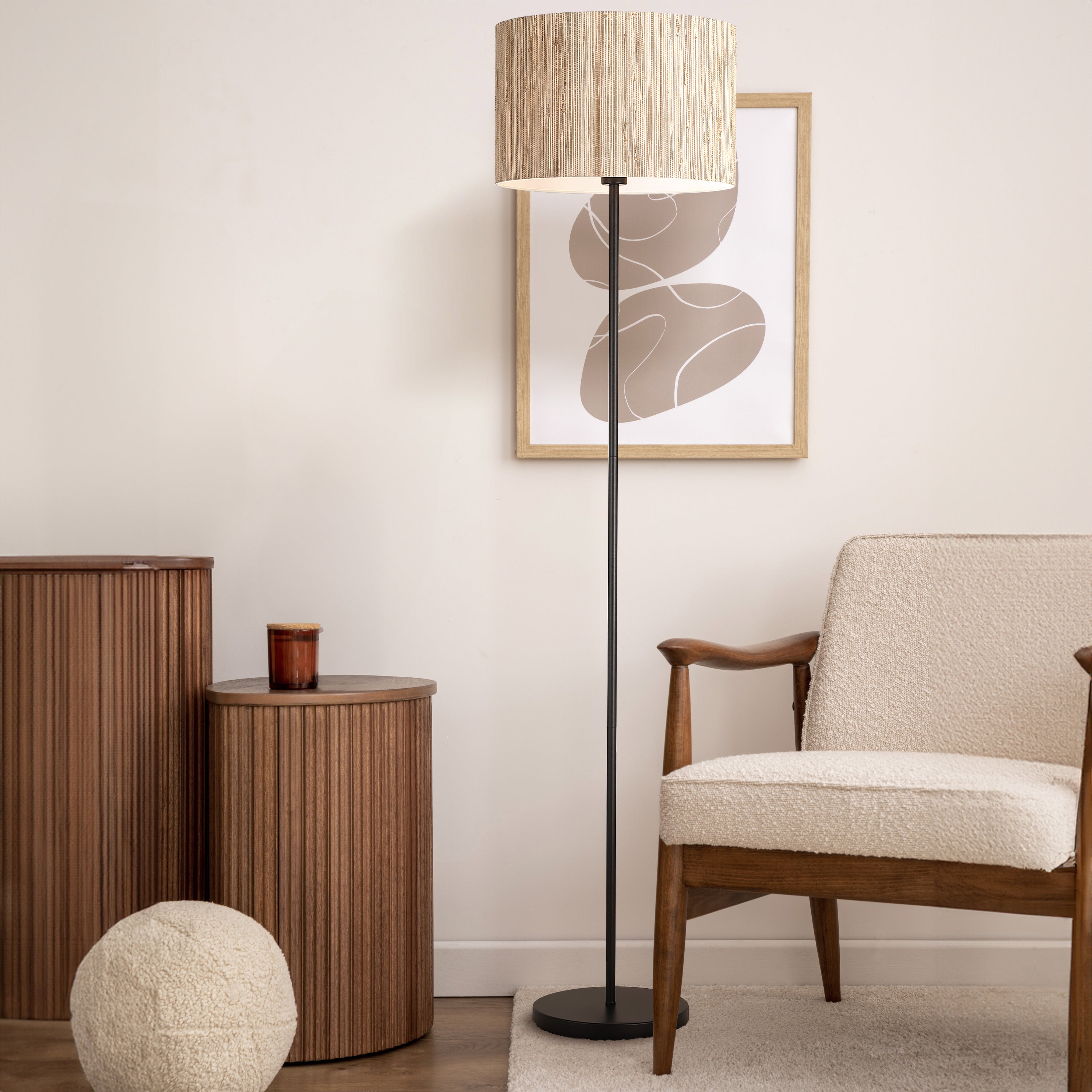 Searchlight Meadow Vloerlamp - Beige