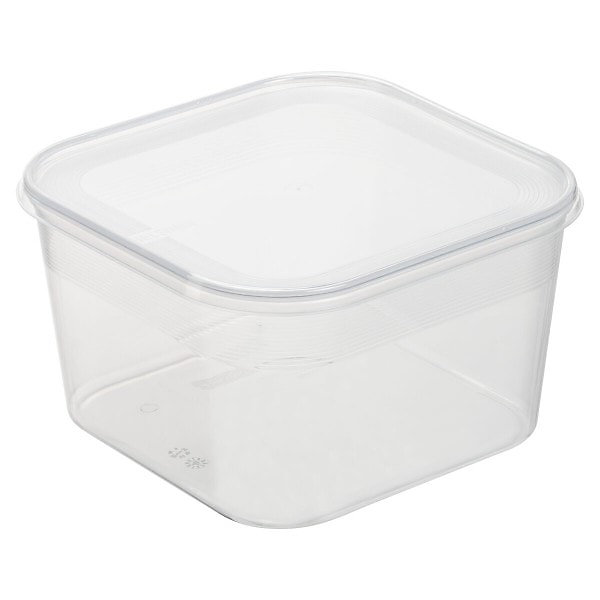 Grande Boîte alimentaire congélation carrée 3 litres - Transparent