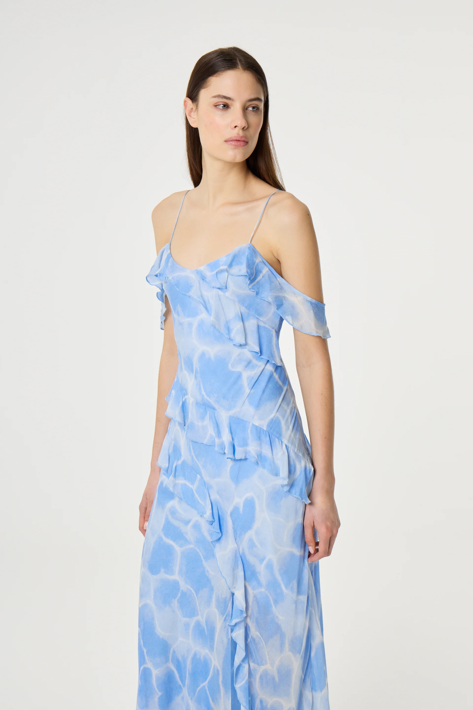 Jule Dress | Light Blue/Crispy White