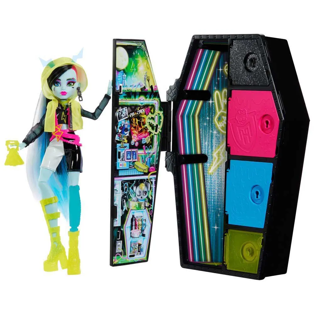 Monster High Skulltimate Secrets Frankie Stein With Neon Frights Closet Doll