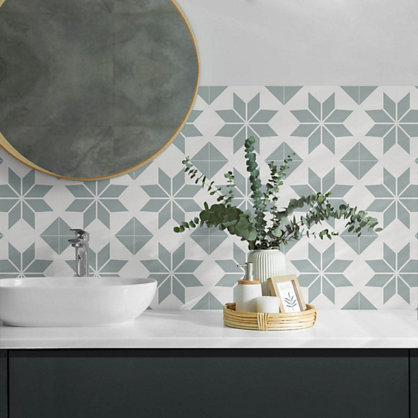 Panneau Décoratif Wallfluent 120x60 cm Motif Floral Sur Les Rayures 1 pièce