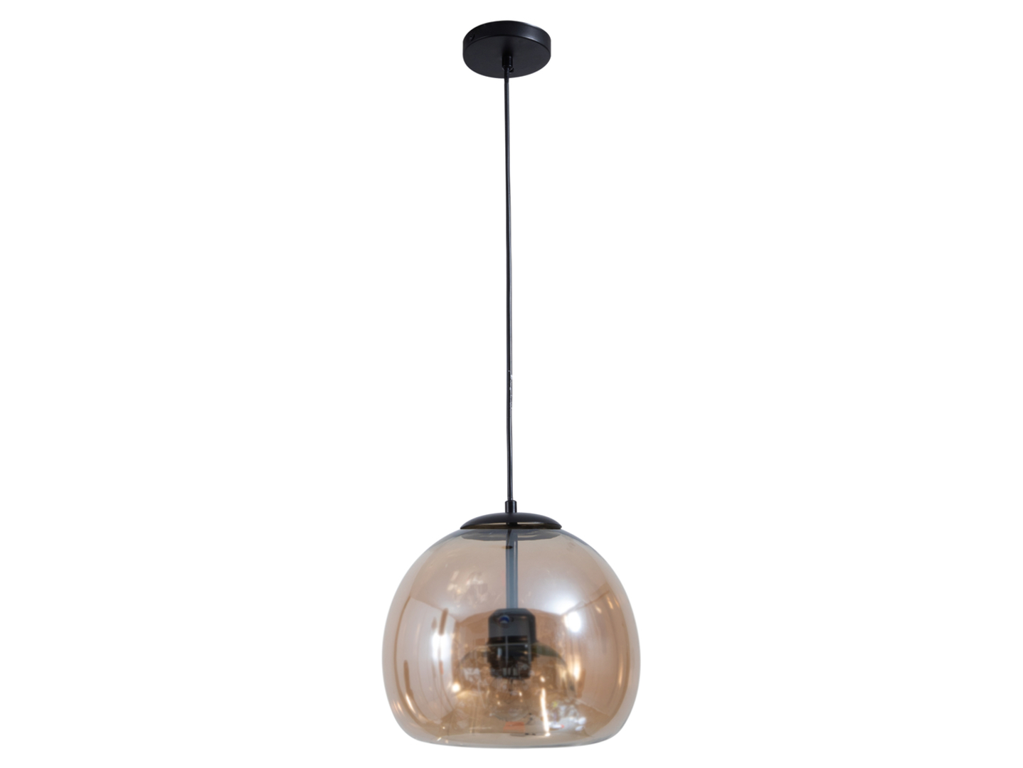 Lampa wisząca Optima szklana beżowa