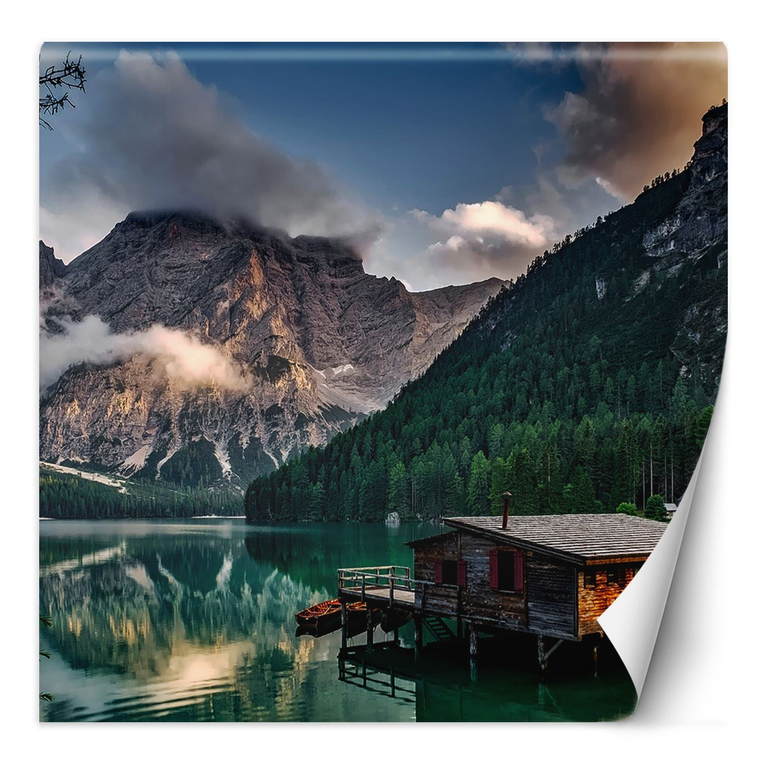 Feeby Fototapeta, Jezioro w górach górski krajobraz 100x100