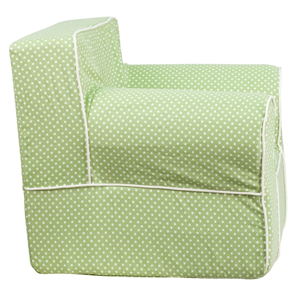 Claire Comfortable Children Green Armrest Chair