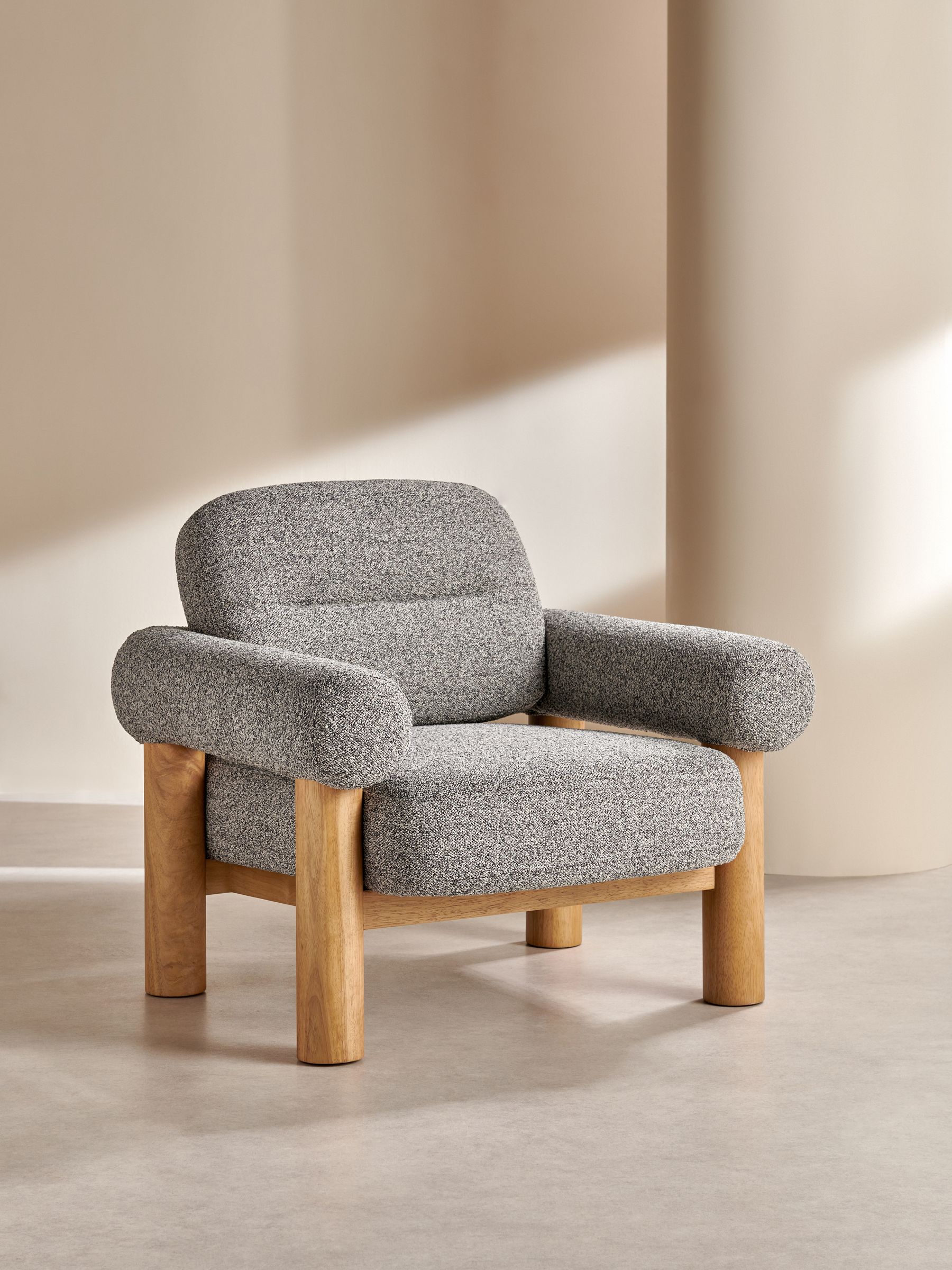 Maxton Chair in Grey Marl Pax Boucle