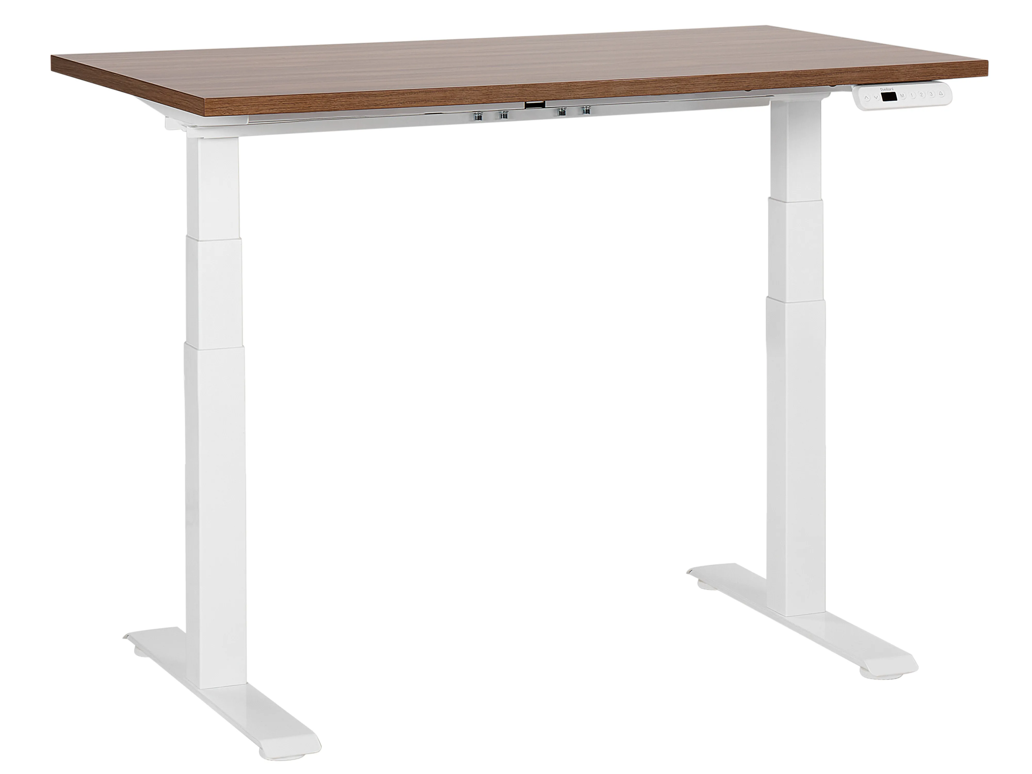 Electric Adjustable Standing Desk DESTINES Brown/ White 120 cm 72 cm