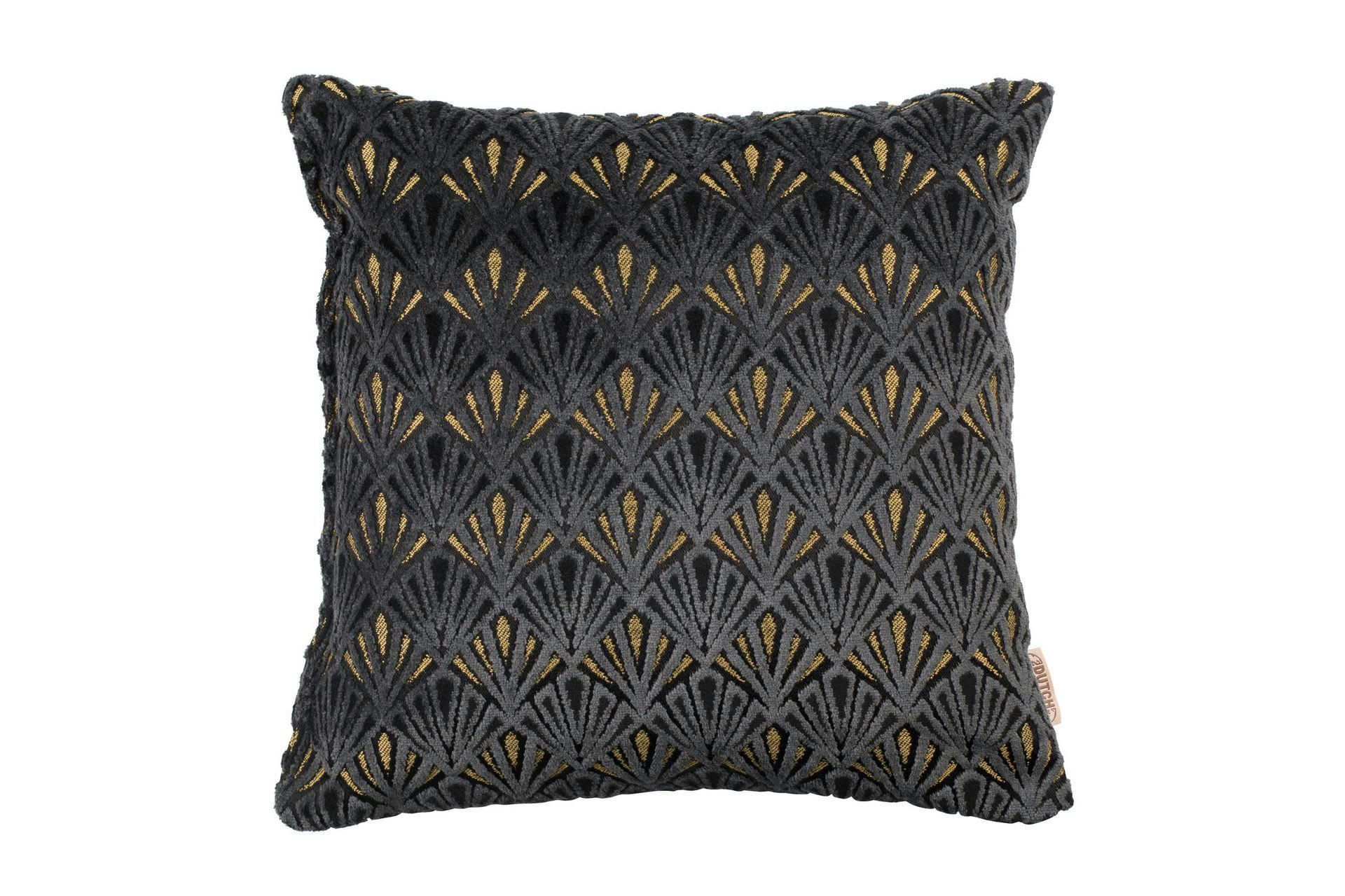 DAISY - Coussin en tissu or et noir