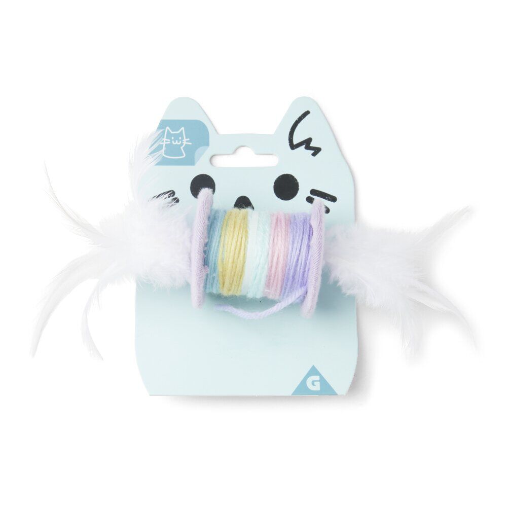 Jouet à plumes pour chat en plastique multicolore L.14cm