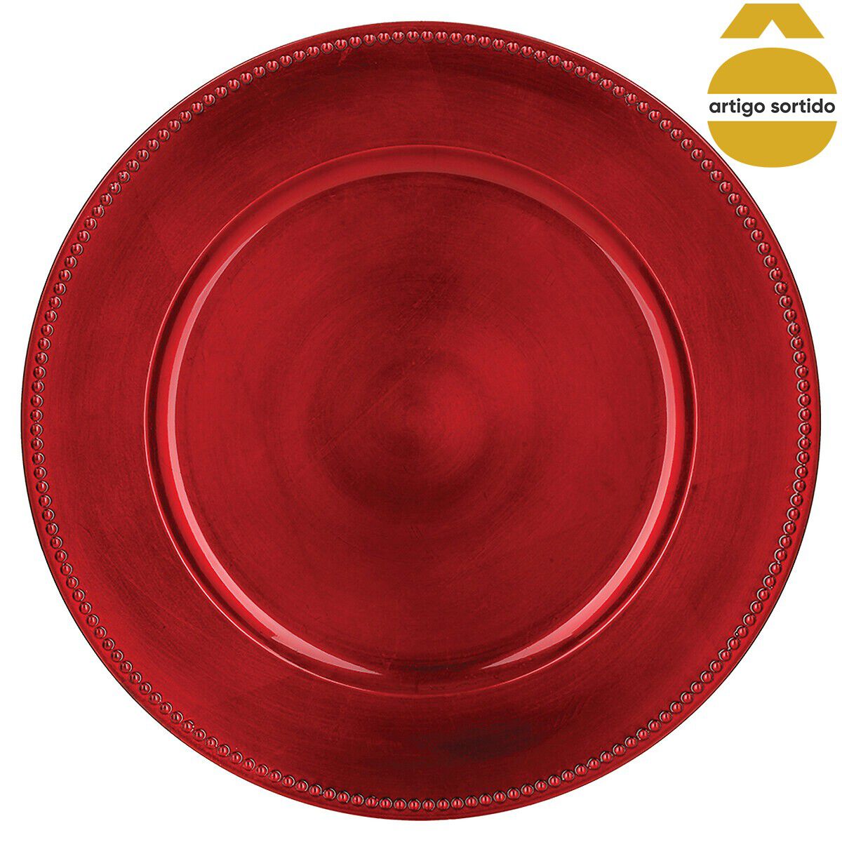 Prato marcador vermelho 33cm