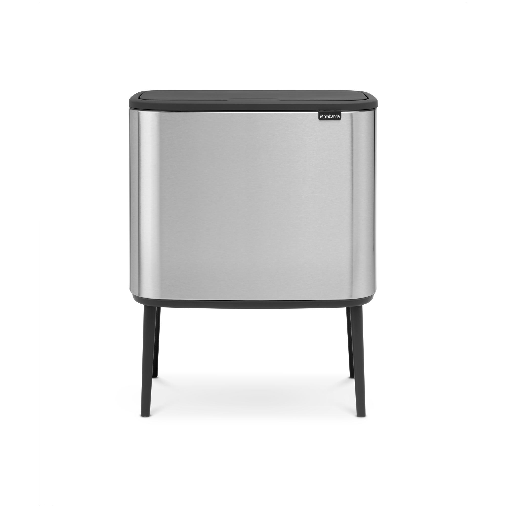 Brabantia Bo Touch Bin, met 3 binnenemmers, 3 x 11 liter - Matt Steel Fingerprint Proof