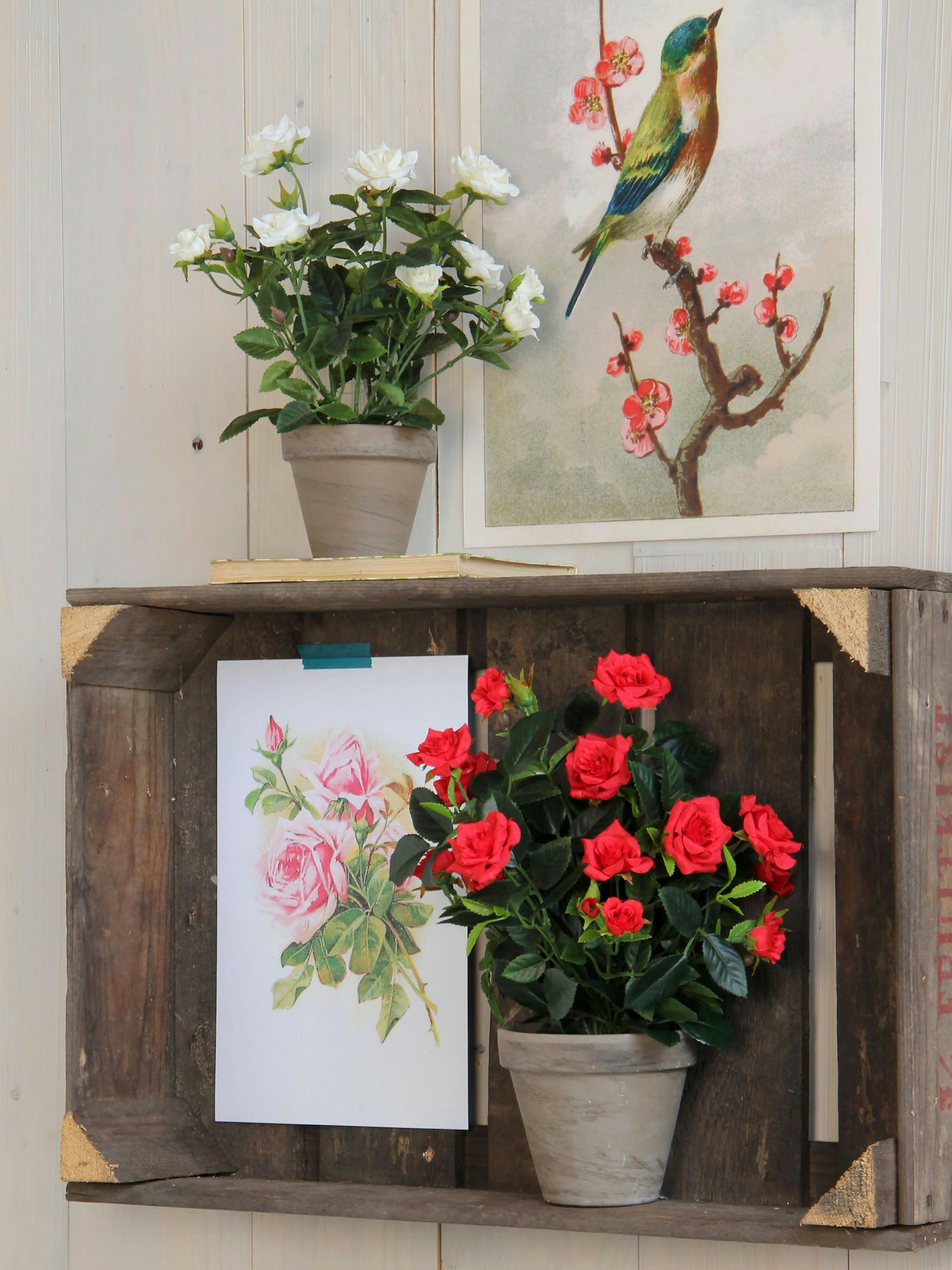 - Rosier artificielle rouges en pot H33