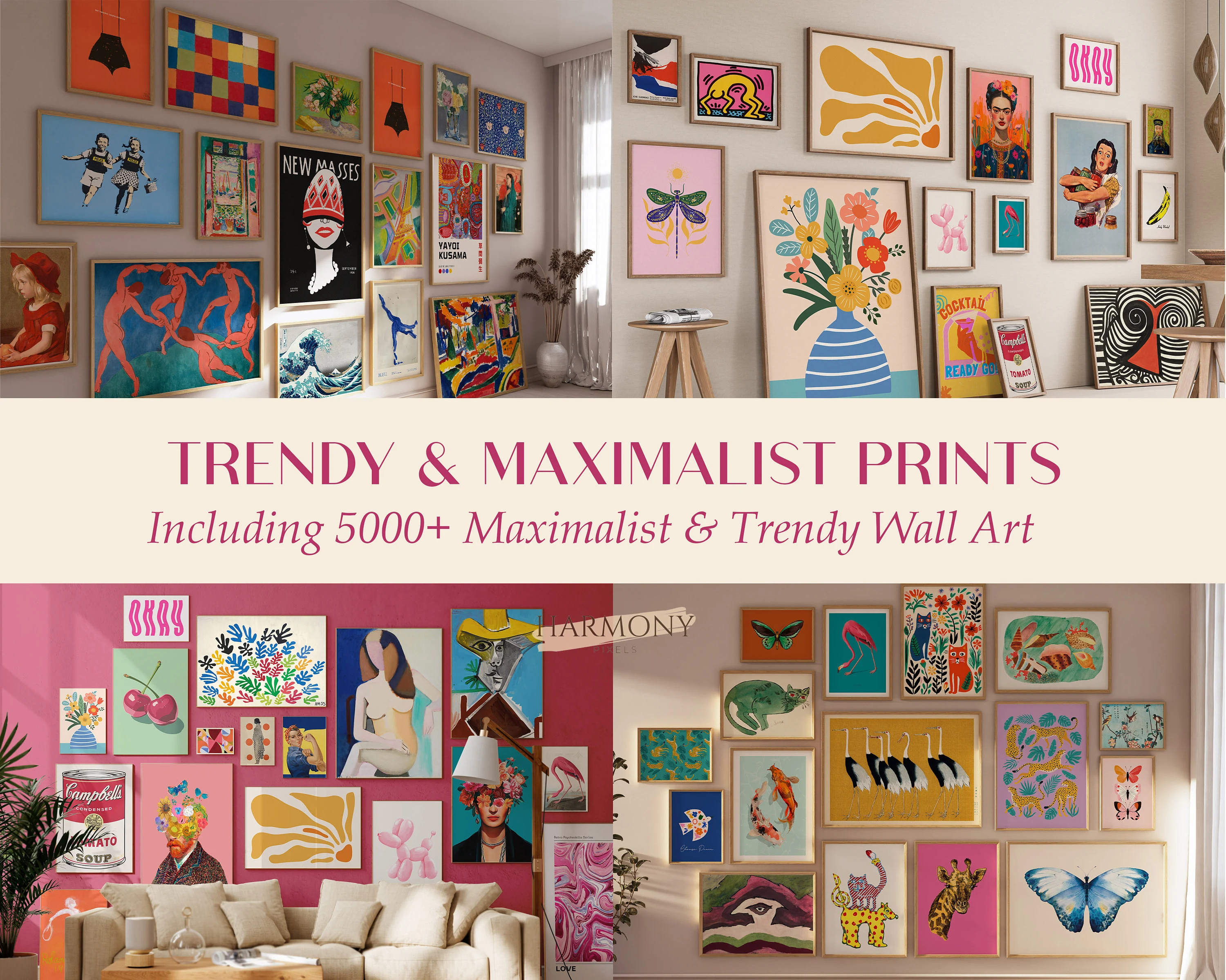 ENTIRE SHOP SALE, 35,000 Mega Bundle, Printable Wall Art, Gallery Wall Set, Bundle Wall Art, Trendy Maximalist Posters, Digital Download