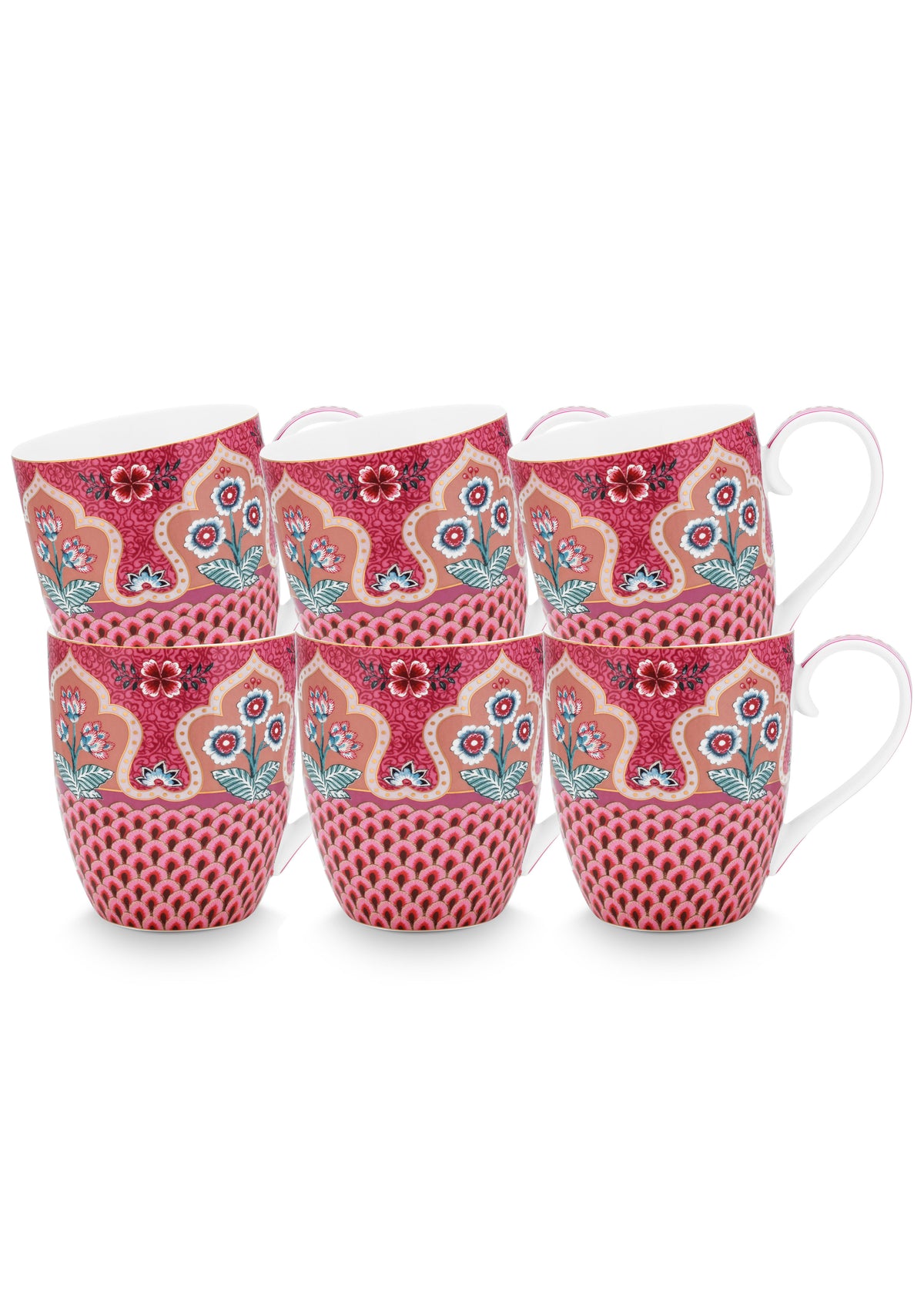 Pip Studio - Flower Festival Mokken - Servies set van 6 - 450ml