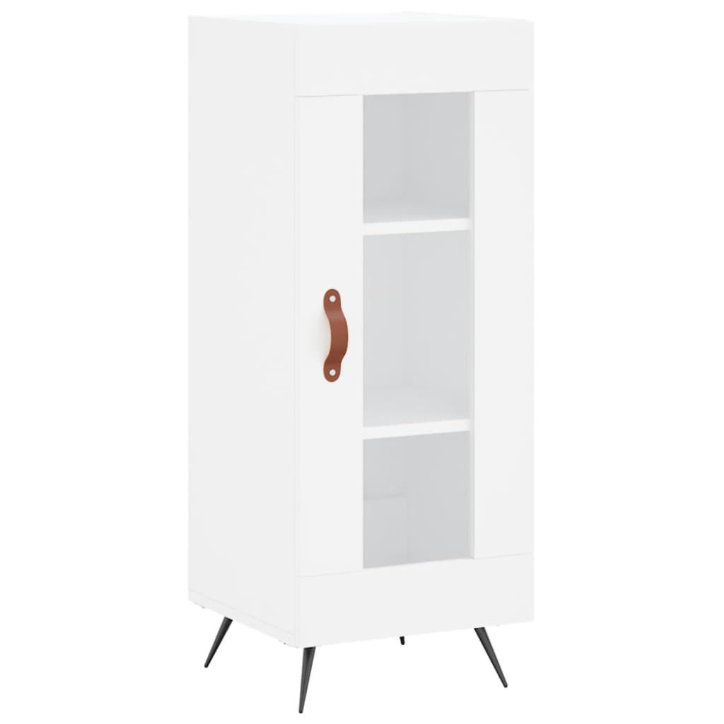 Szafka Biała z Drzwiami Szklanymi 34.5x34x90 cm do Salonu Pokoju
