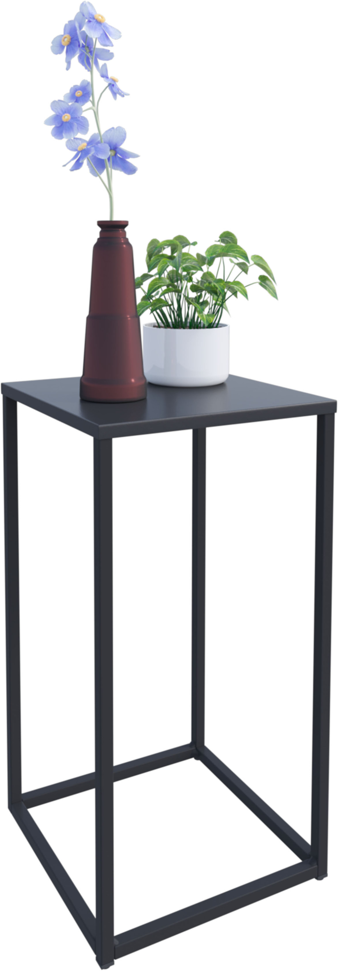 Nowoczesny Stojak Na Kwiaty 30x30x57 Loft Salon Czarny