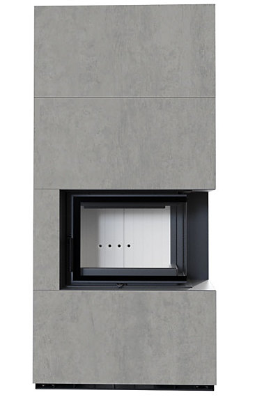 Cheminée modulaire FLOKI 8 Kw coin droit GRIS
