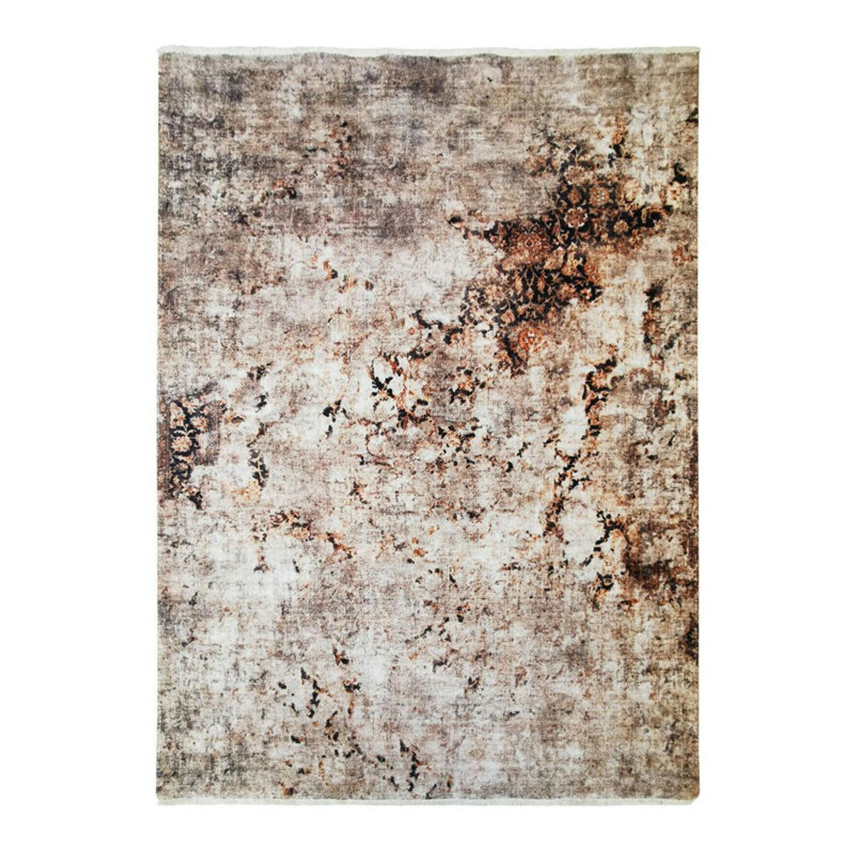 IMPRESSION - Tapis extra-doux effet peinture beige 120x170
