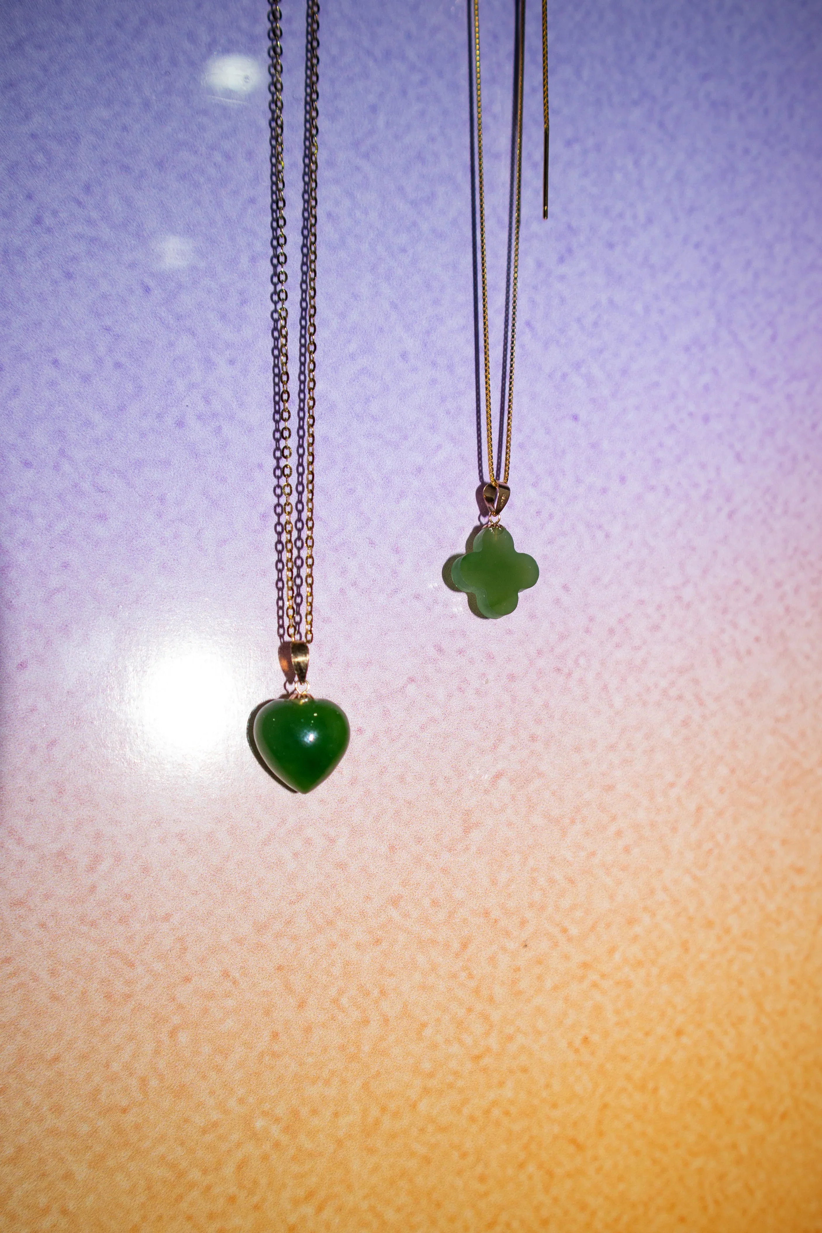 Clover — Green Jade Pendant Necklace