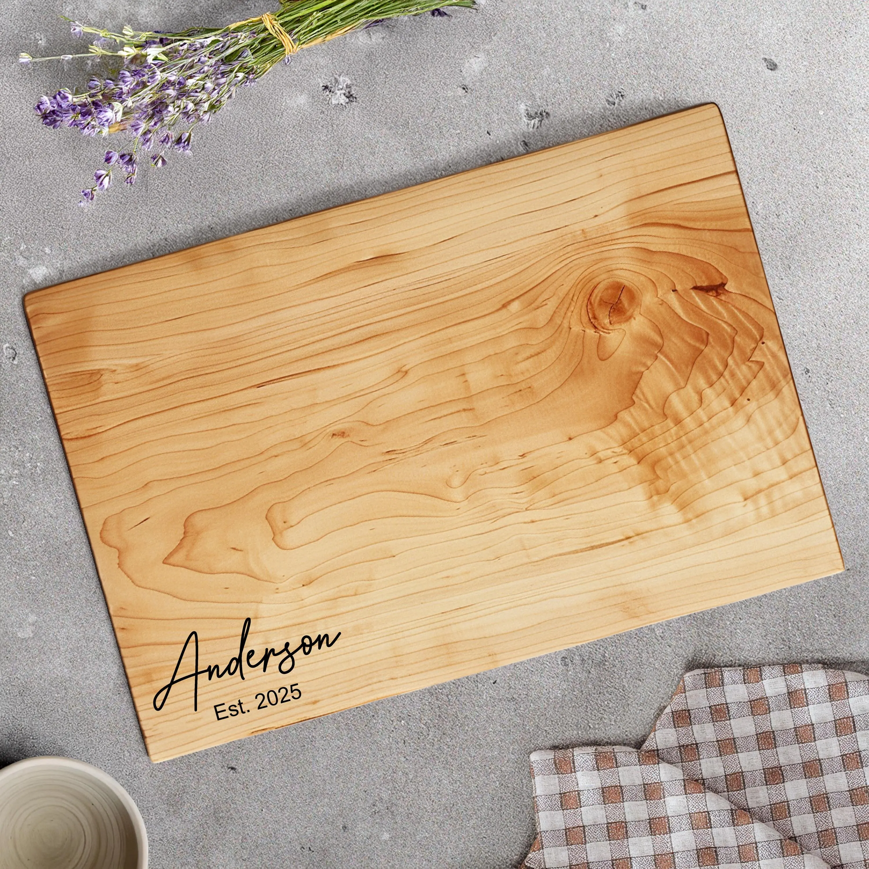 Solid One Piece Cutting Board – Walnut, Cherry, Maple – Single Piece of Hardwood No Glue, Wood Personalized Charcuterie Board, Wooden Boards