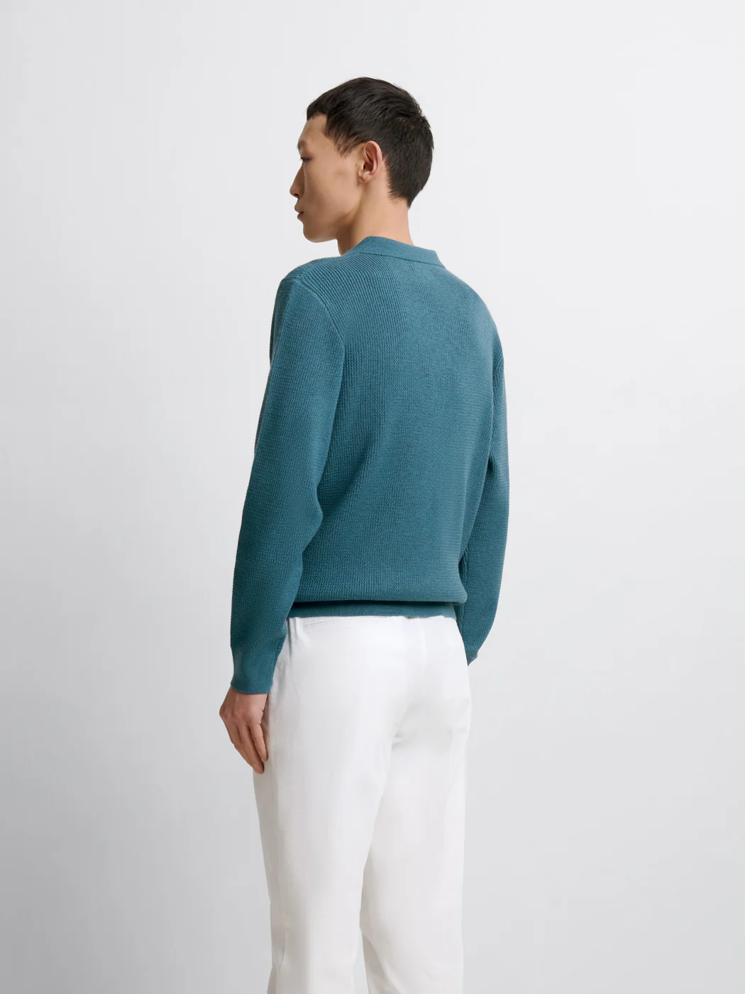 Pull col polo ouvert