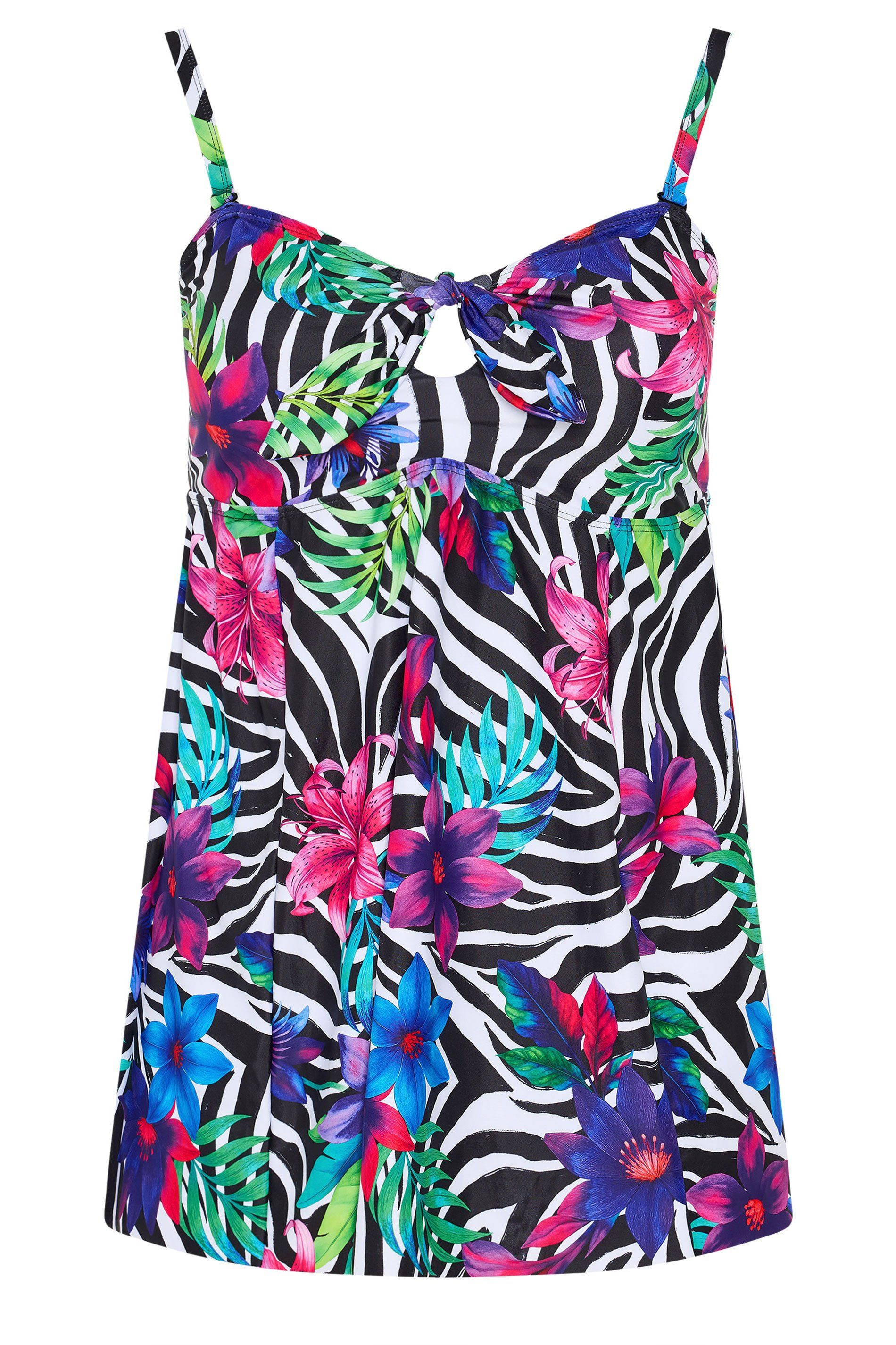 Yours Zebra Print Tankini Top