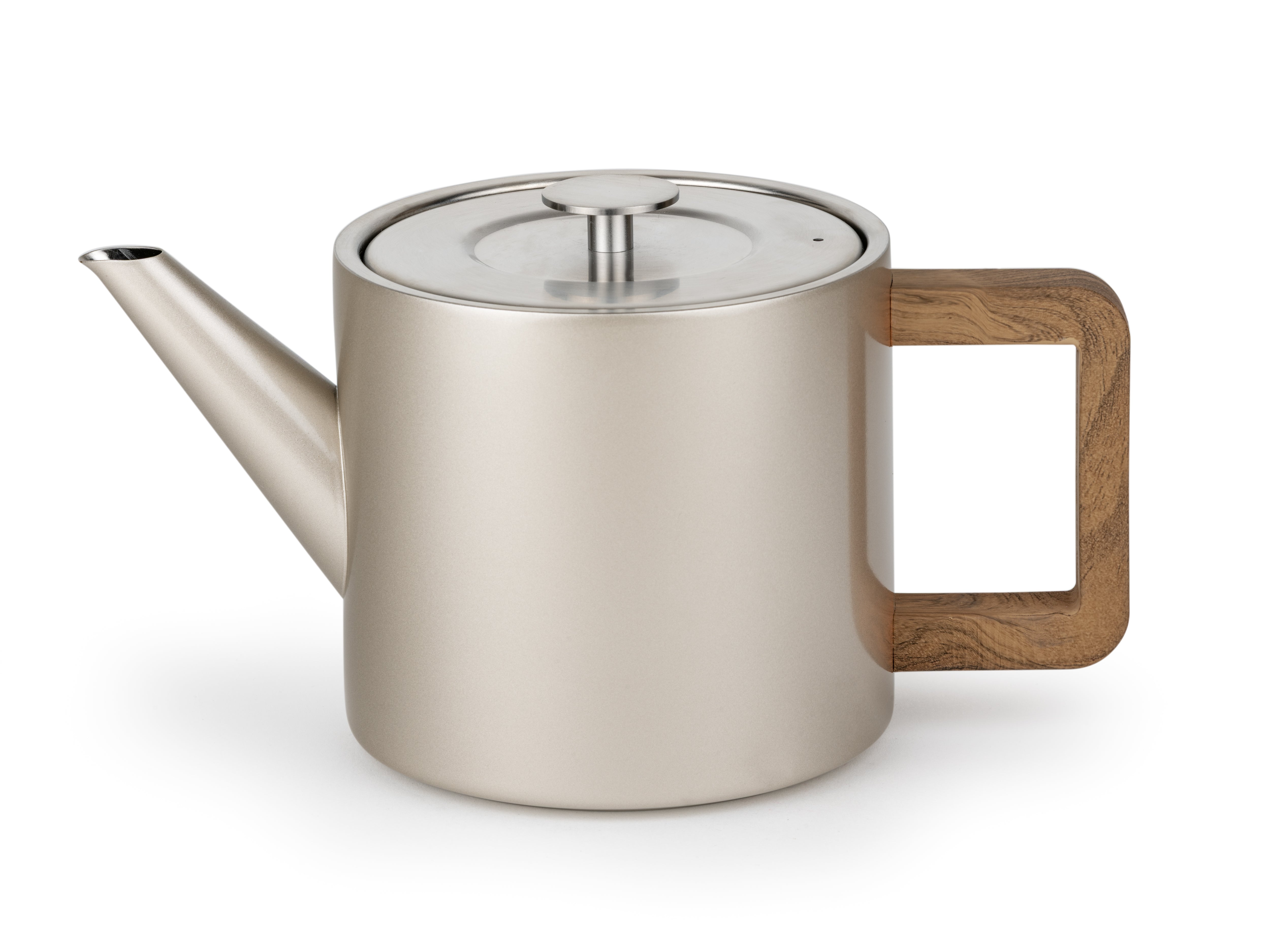 Bredemeijer - Dubbelwandige theepot Narvik - 1,1 liter - Champagne - Met filter