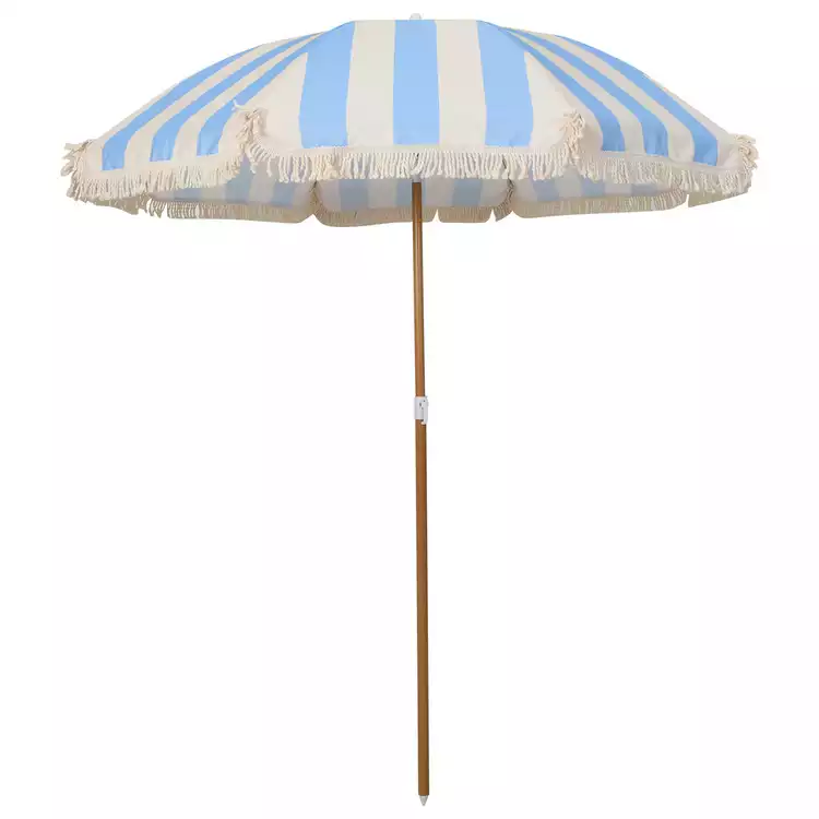 Habitat 1.6m Tilting Garden Parasol - Blue & White