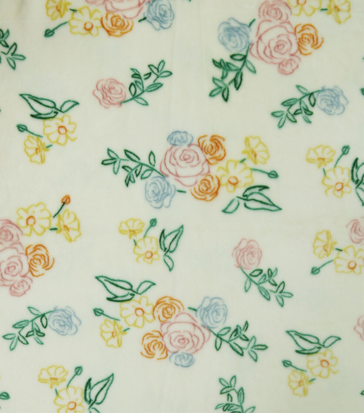 Floral Sew Lush Fleece Fabric