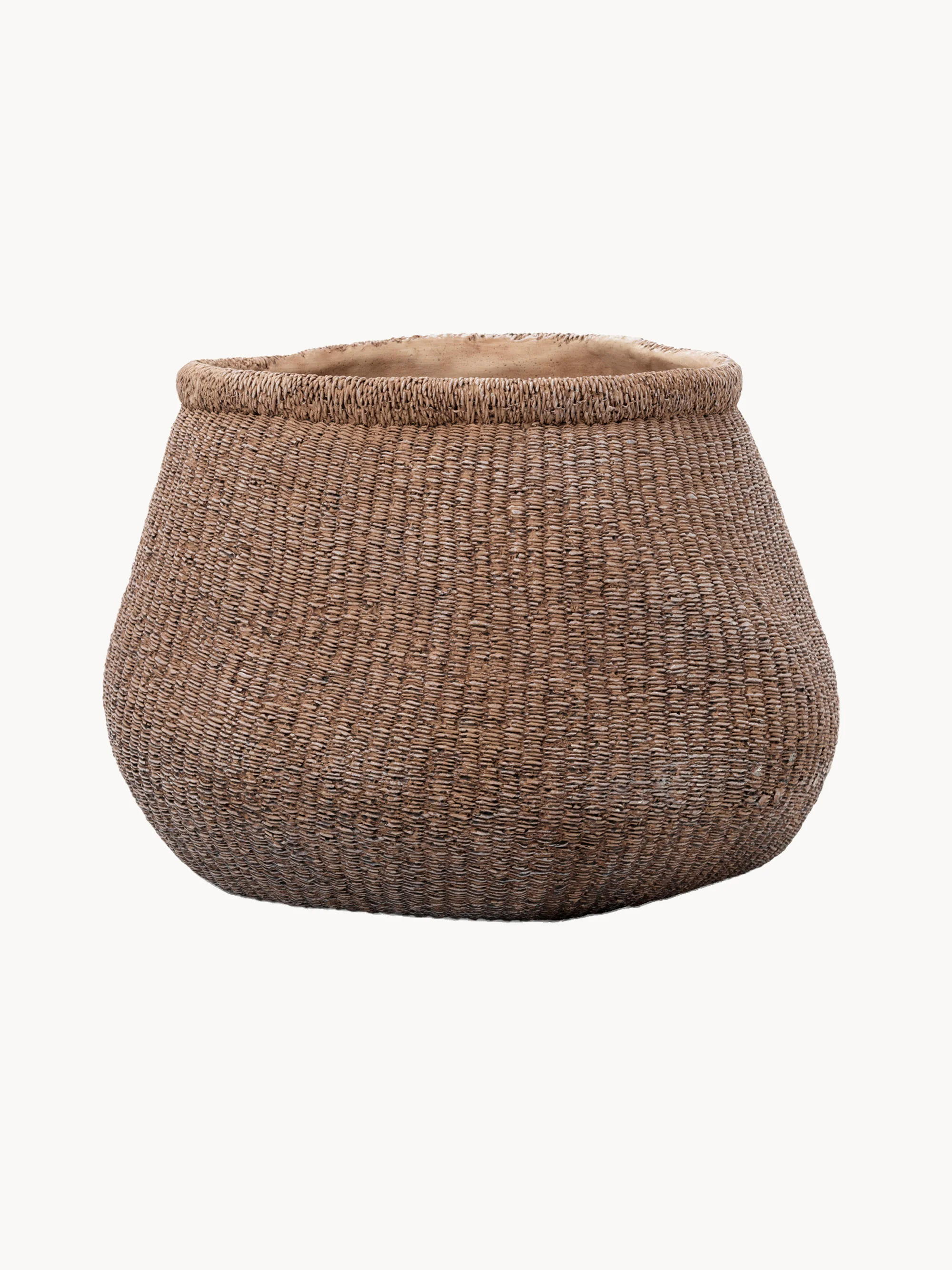 Blumentopf Faux-Puff aus Beton, H 30 cm