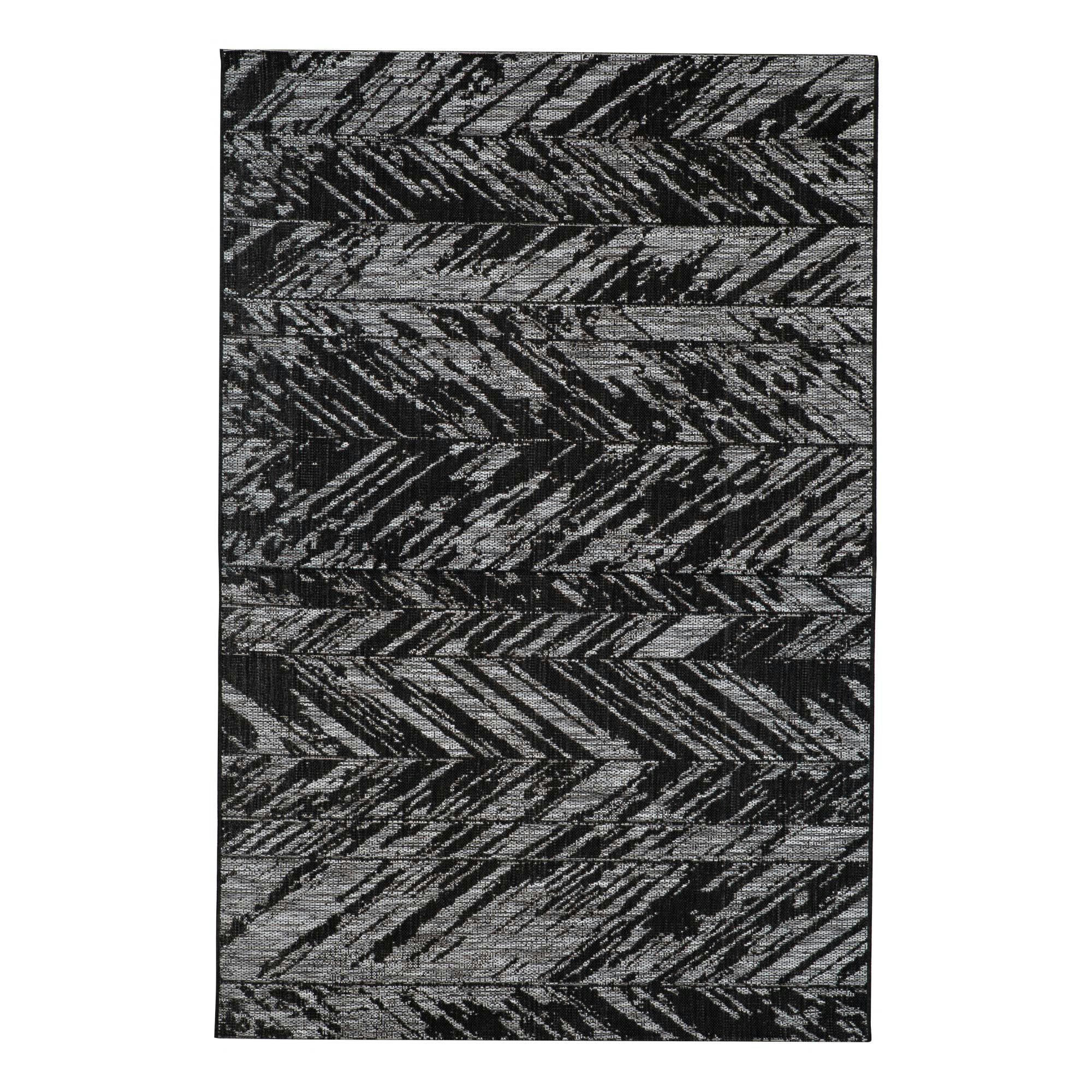 EVORA - Tapis  outdoor en polypropylene noir 200 x 290