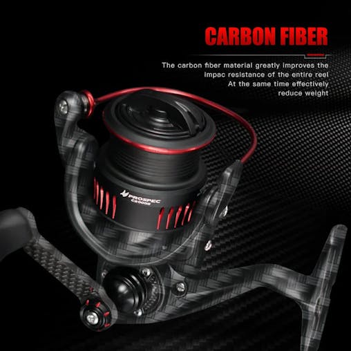 NNEOBA Ultralight Carbon Fiber Spinning Reel 9kg Max Drag Black