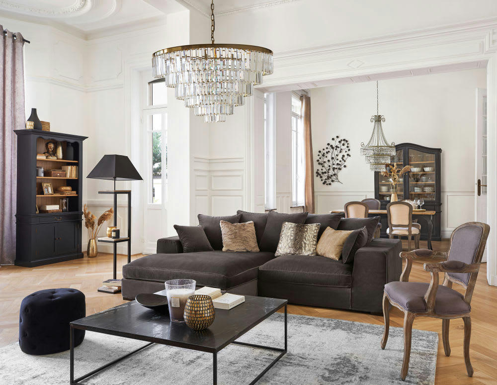 Lynx - Coussin imitation fourrure grise 45x45