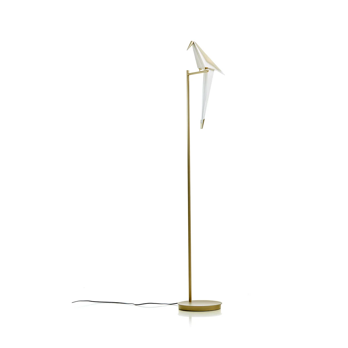 Moooi - Perch Light LED-Stehleuchte, Messing / weiß