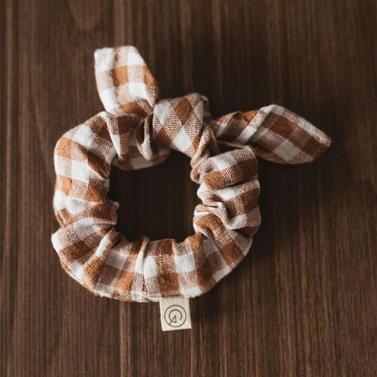 HÔTEL PARTICULIER - Chouchou en lin lavé vichy brique