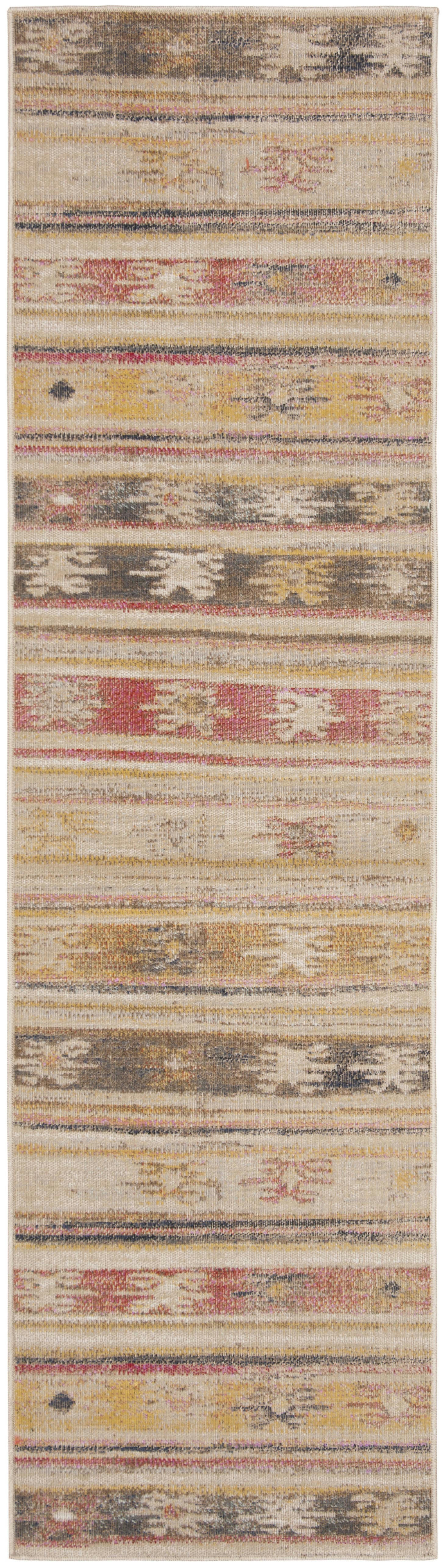 MONTAGE - Tapis interieur & exterieur en taupe & multicolore, 69 x 244 cm