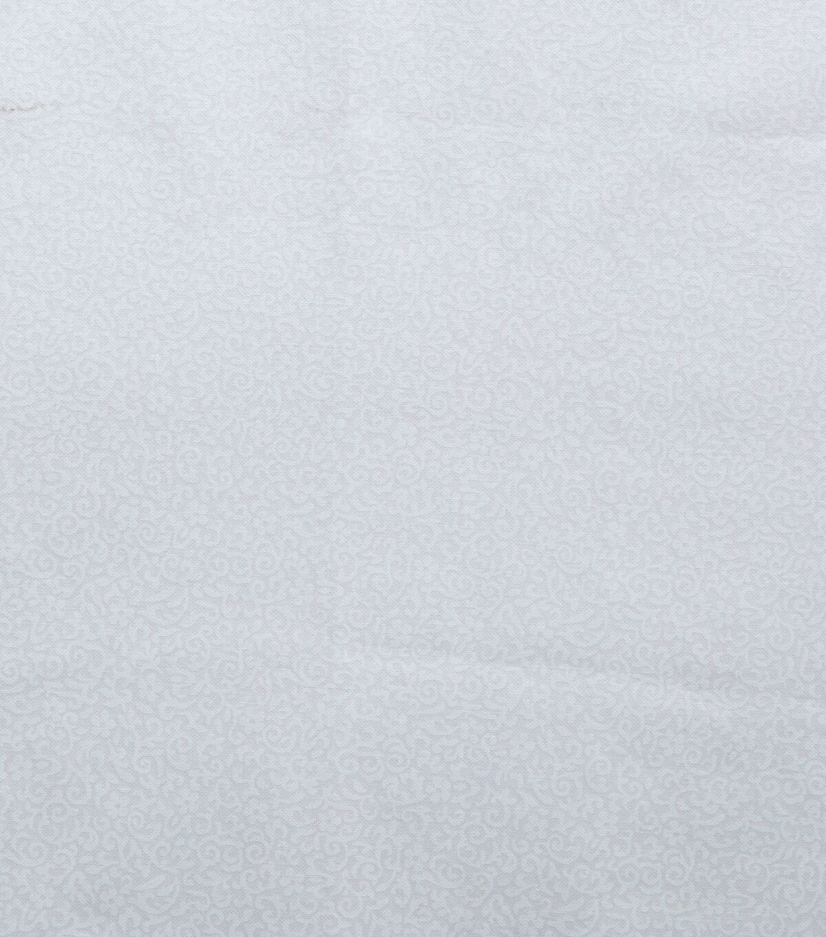 White Scroll Quilt Cotton Fabric by Keepsake Calico