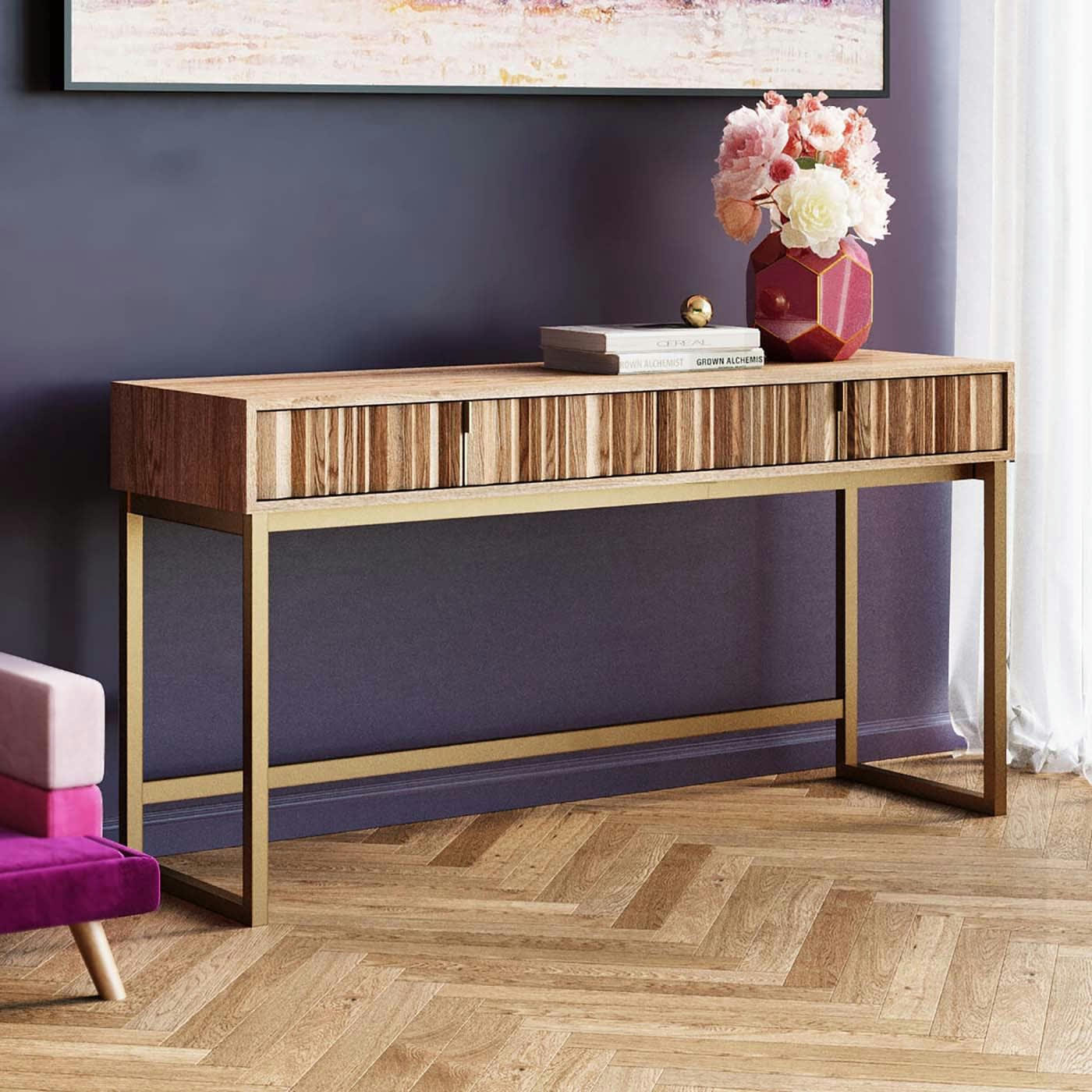 CONCERTINA - Console Concertina Nature 136x40cm Kare Design