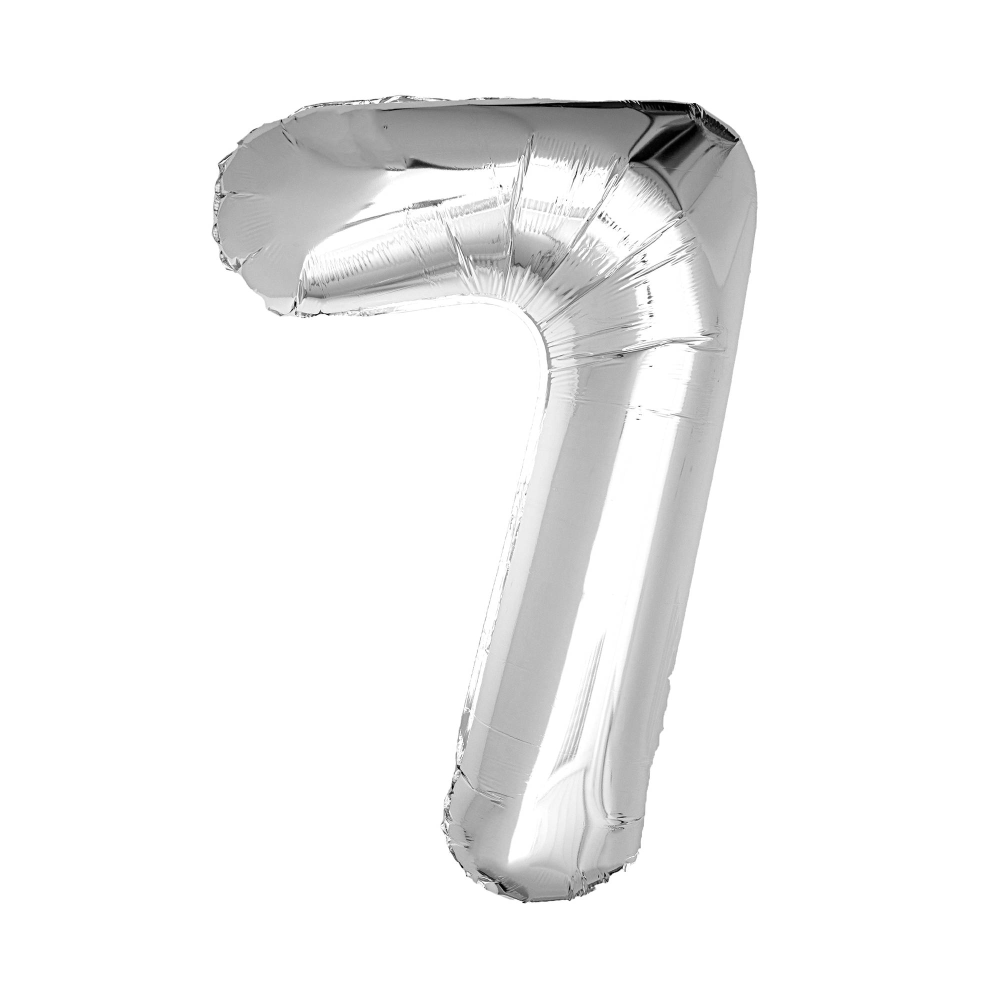 Extra Large Silver Foil Number 7 Balloon