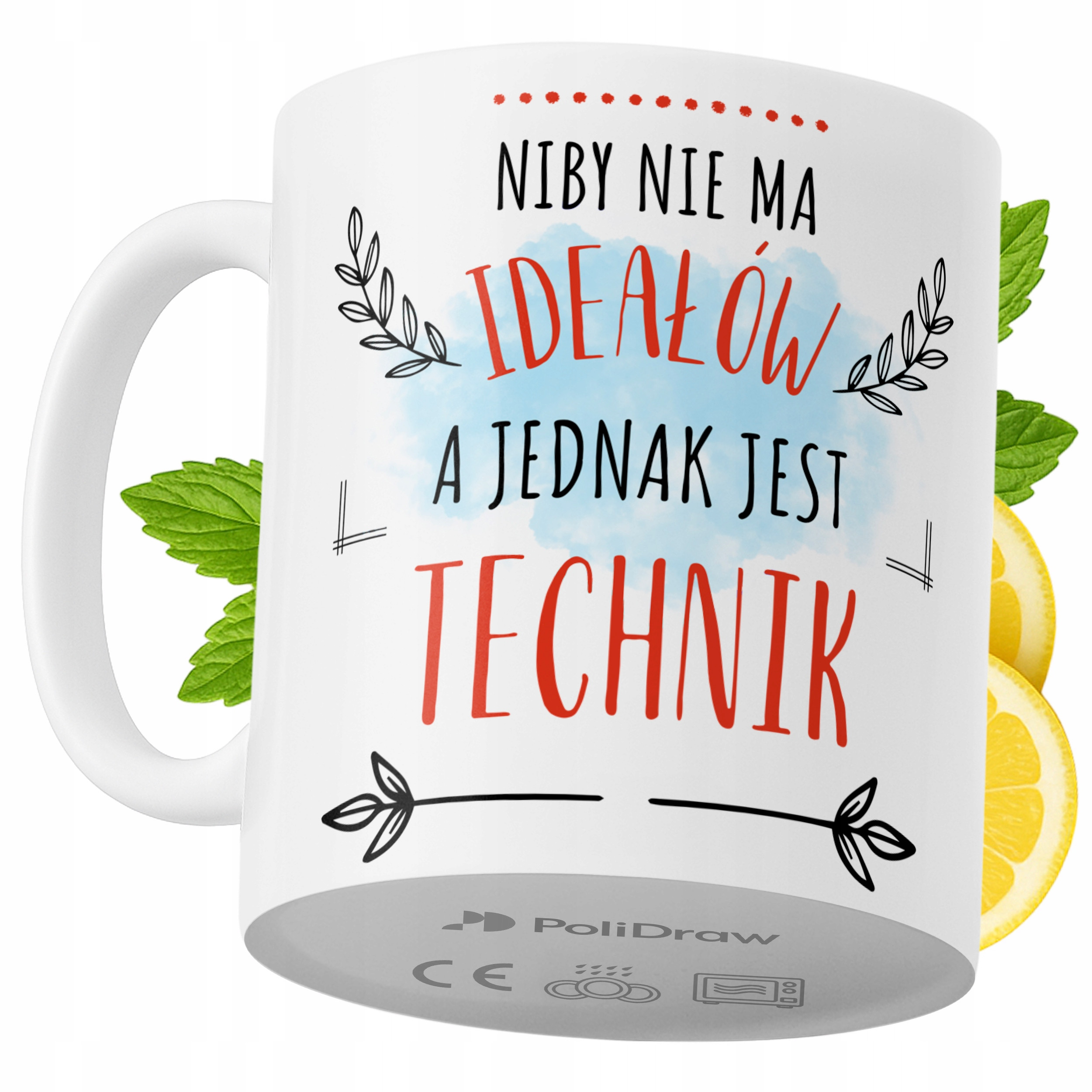 Kubek Dla Technika na Prezent z Nadrukiem ze Zdjęciem 330 ml PoliDraw