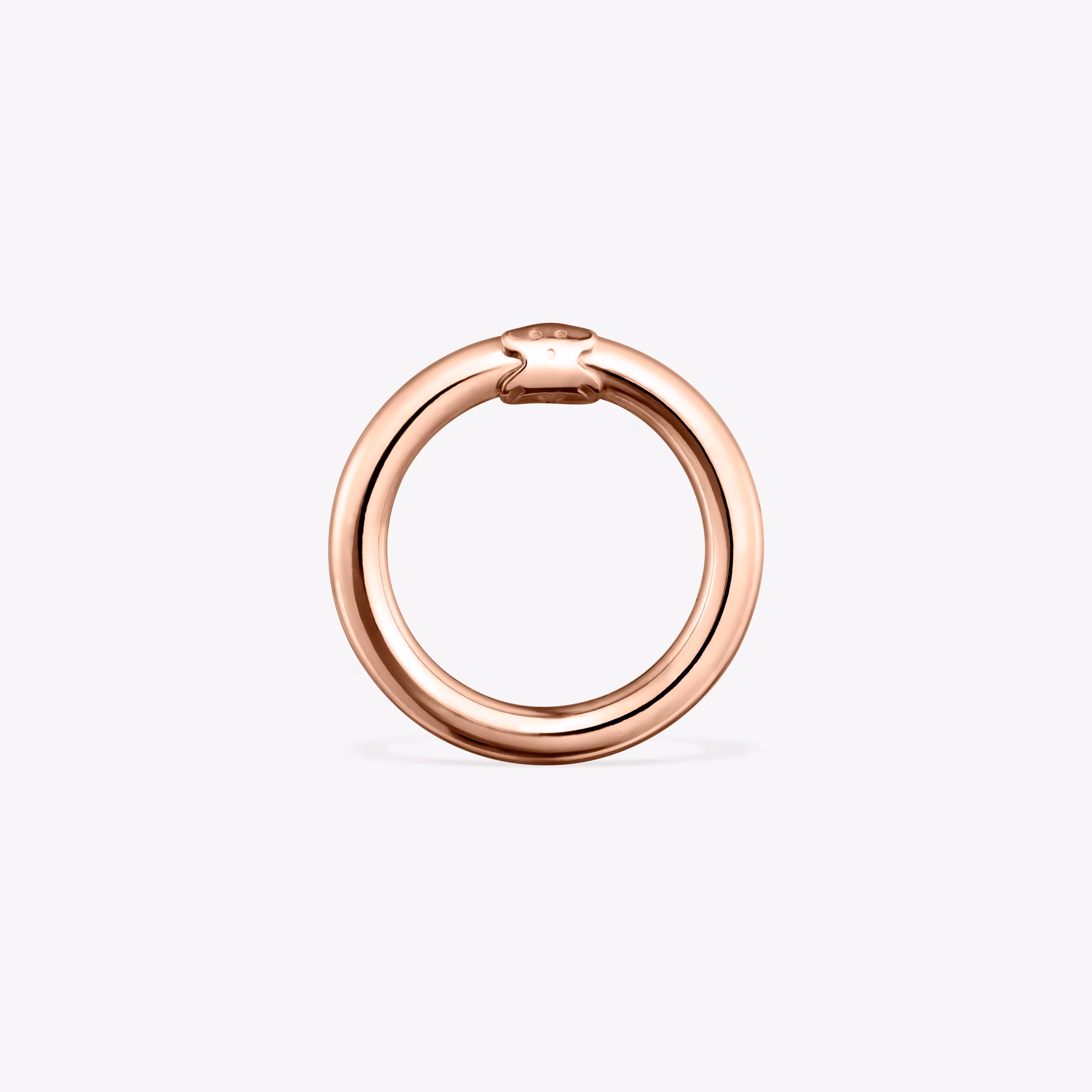 Anilla mediana con baño de oro rosa 18 kt sobre plata Hold