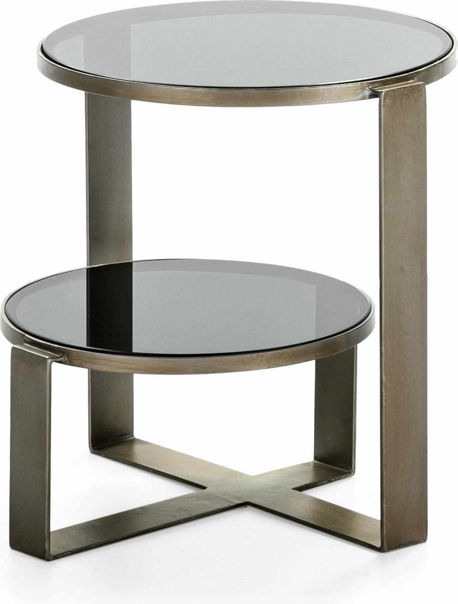 - Table d'appoint Verre Argent