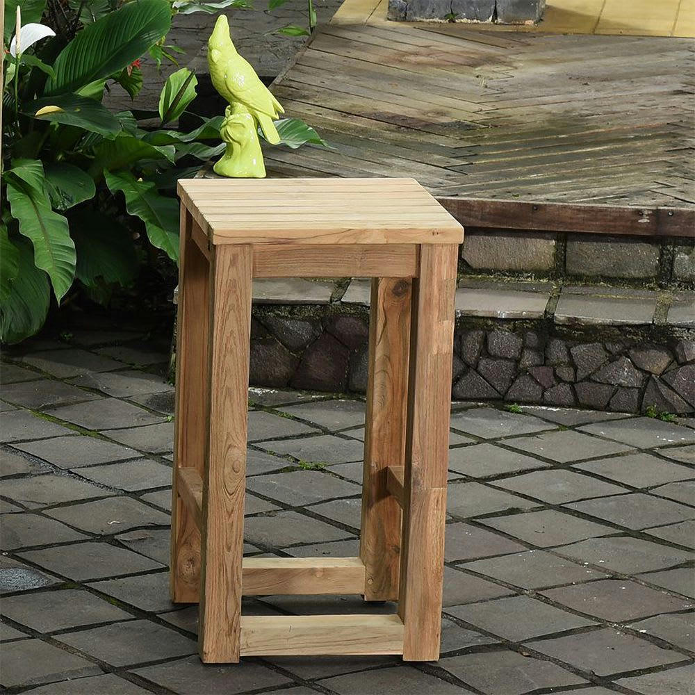- Tabouret haut en teck recyclé