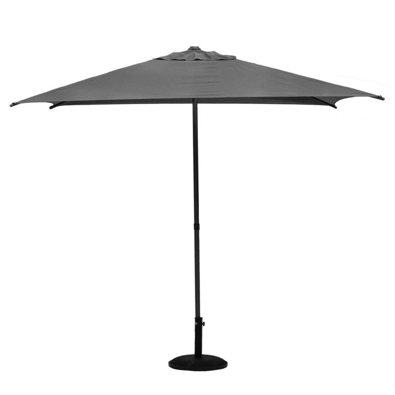 Parasol droit inclinable Soya ardoise 250 x 250 cm