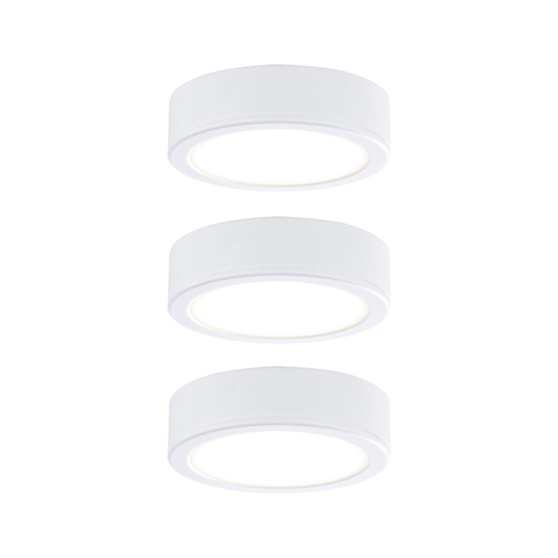 Spot pour meuble LED blanc blanc chaud 300 lm 3 W 3 pièces PAULMANN