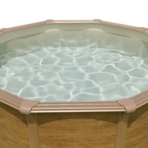 Liner beige pour piscine métal intérieur 4,90 x 3,70 x 1,32 m