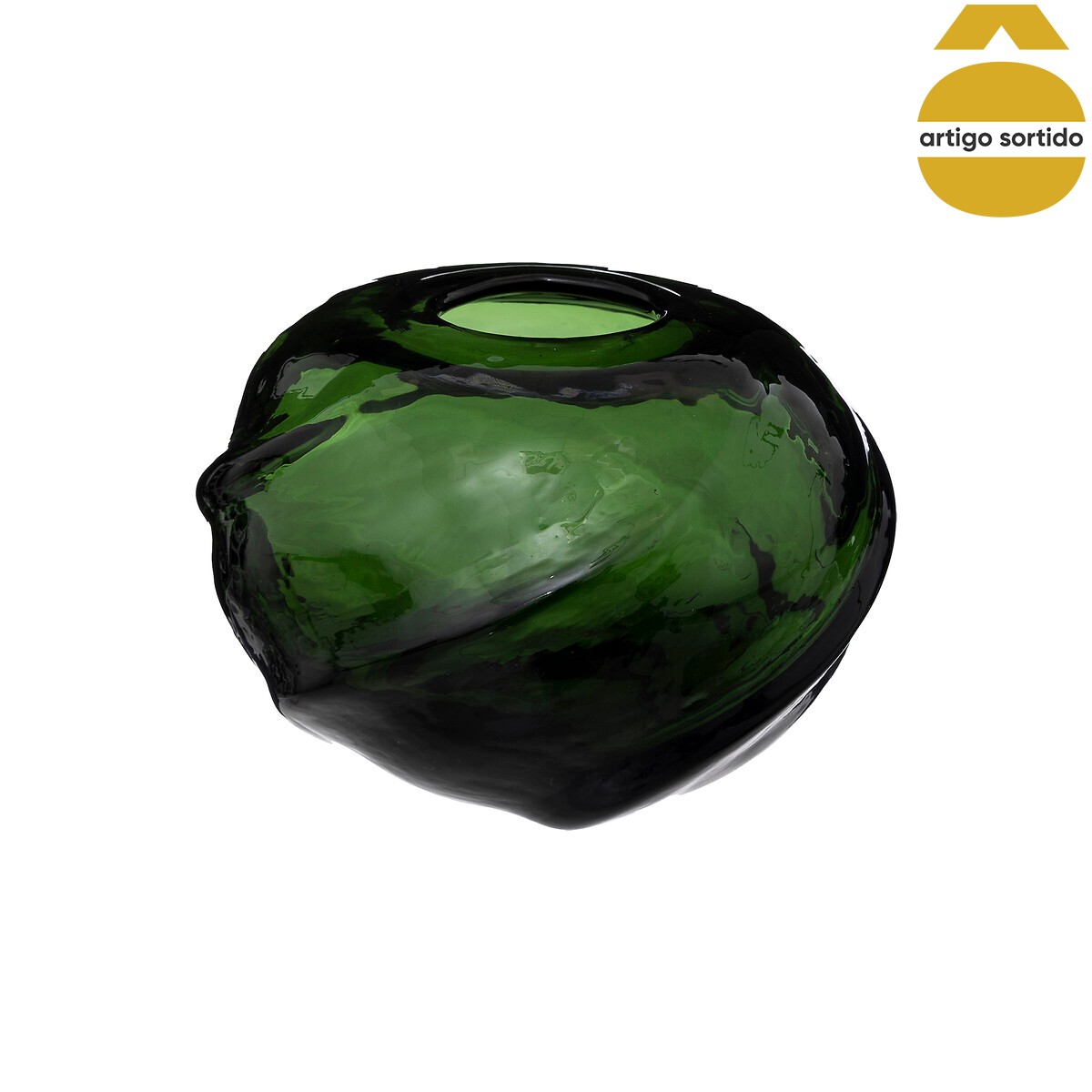 Castiçal redondo em vidro CURL