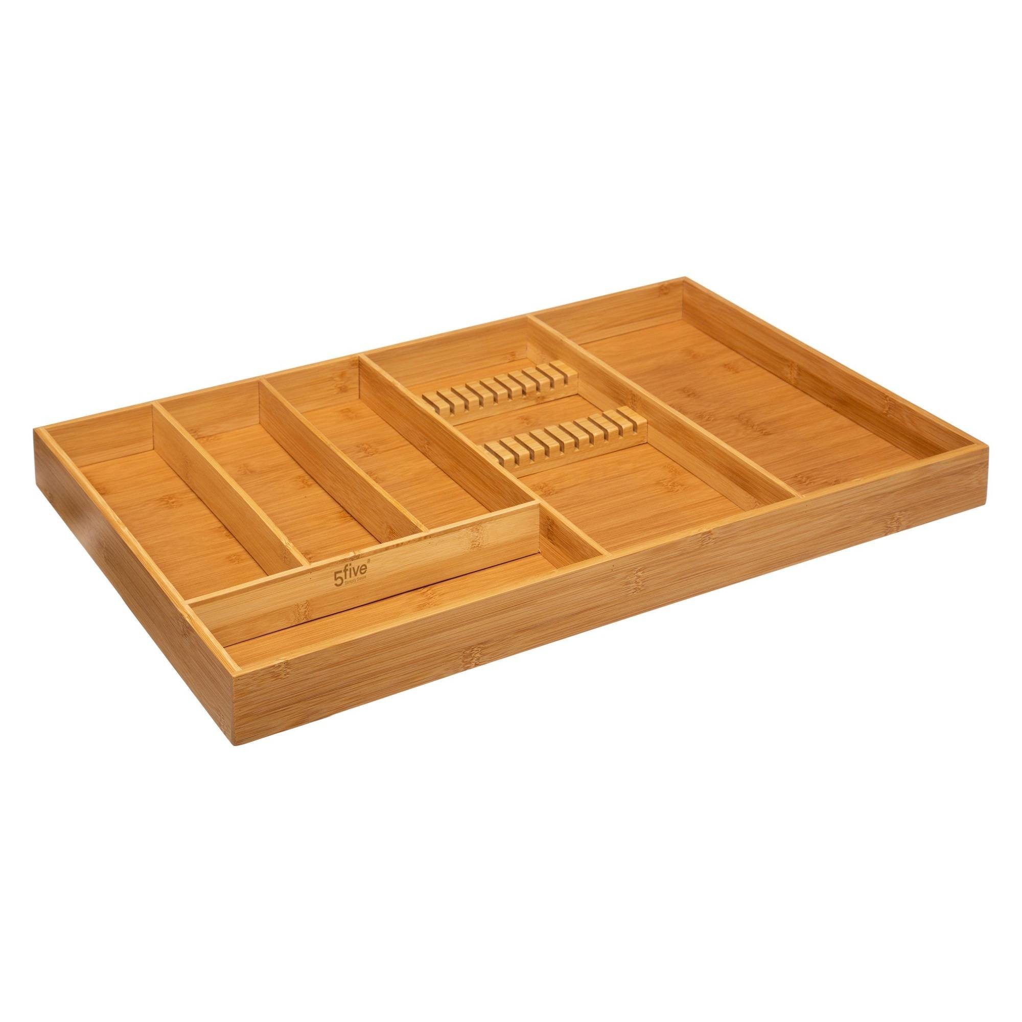 Organizer na sztućce do szuflady, bambus, 58 x 38 cm