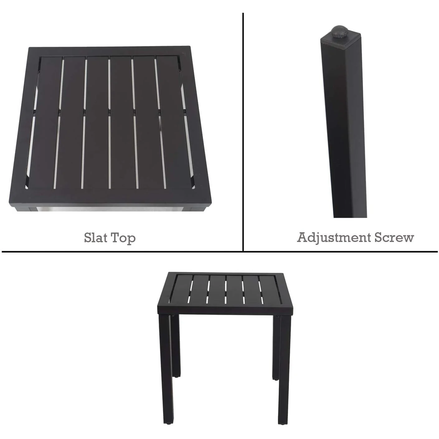 Kozyard Modern Classic Outdoor 18x18 Patio Side Table