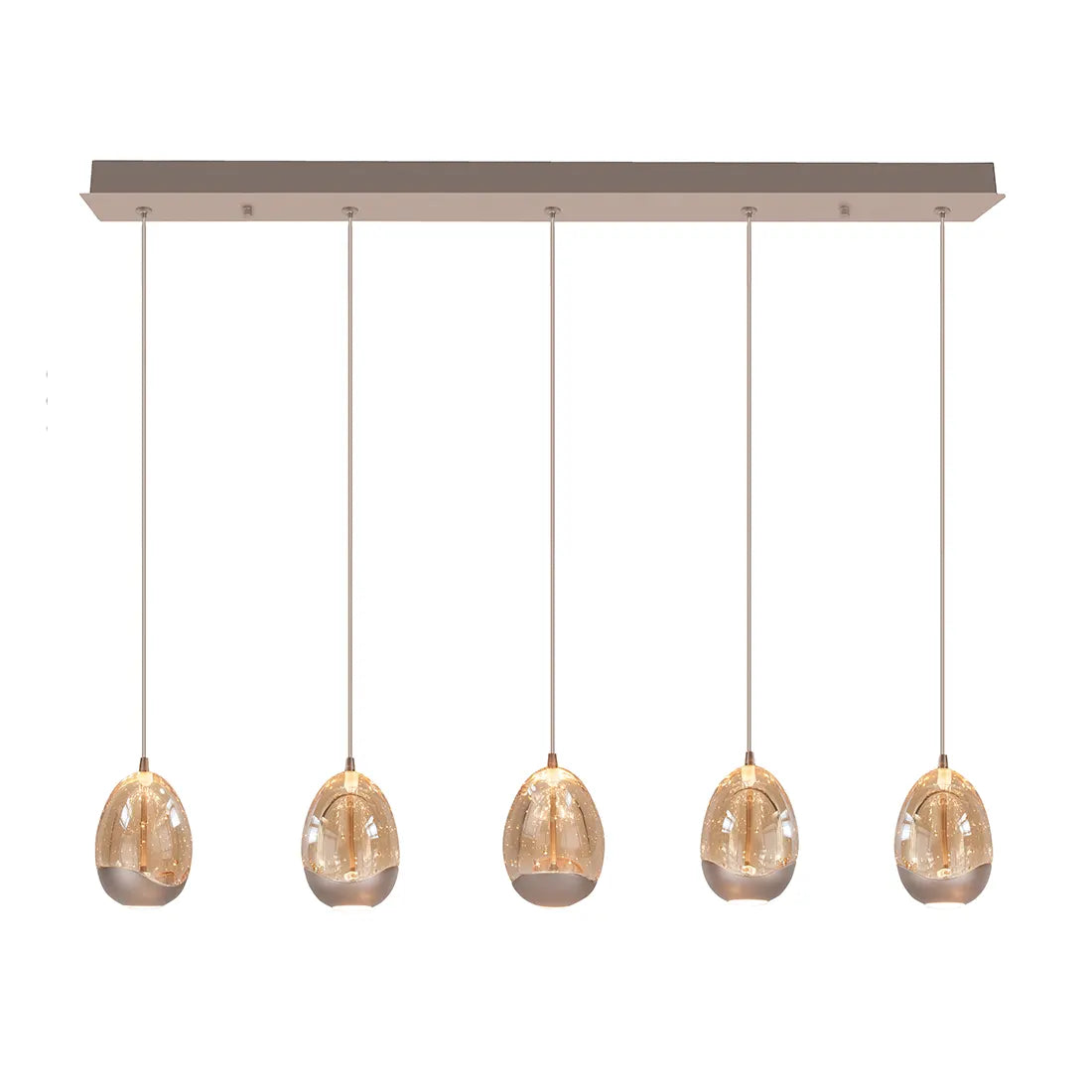 Highlight hanglamp Egg - 5 lichts - 108 x 155  cm - champagne