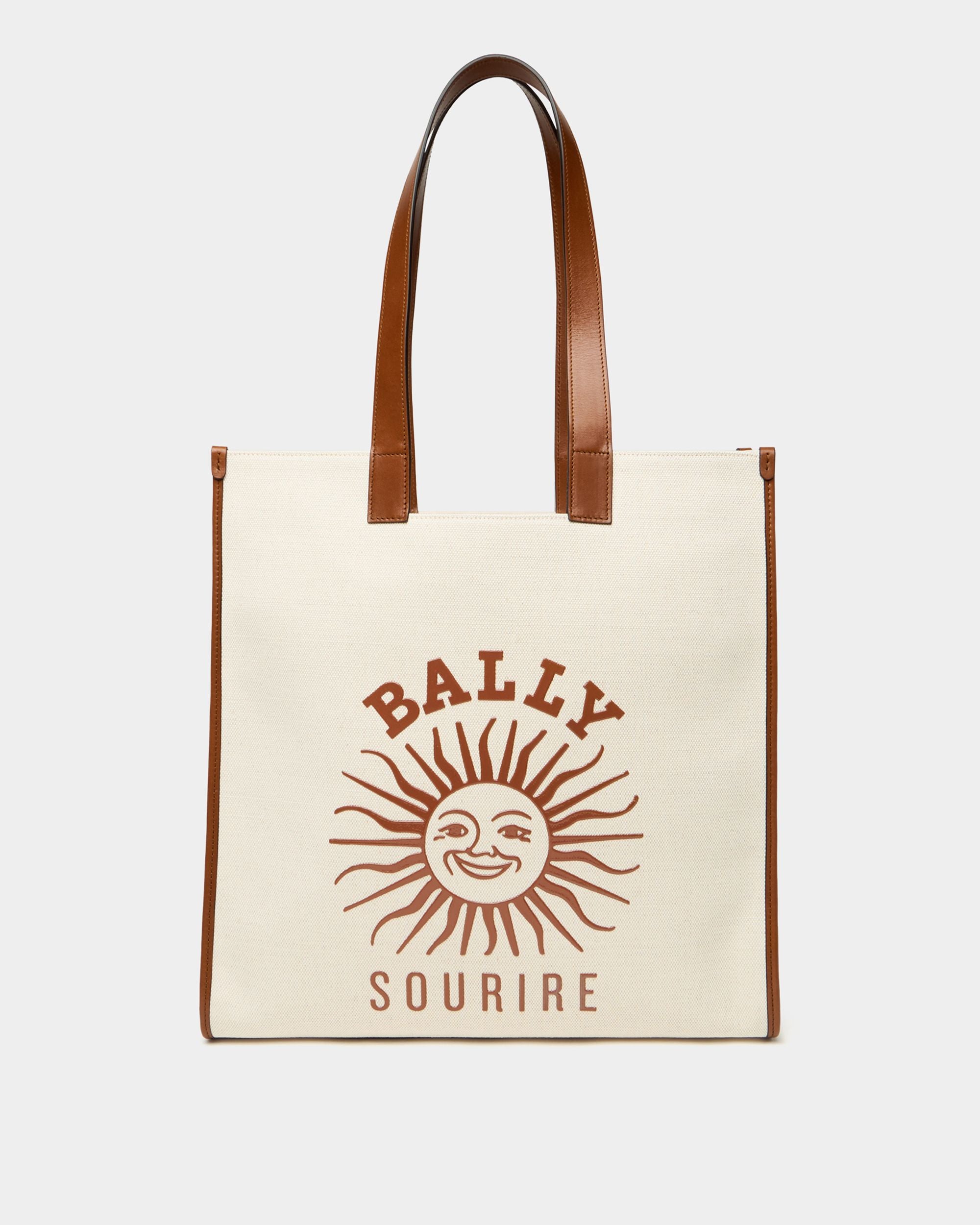 Tote Bag Easy Bally aus naturfarbenem Baumwoll-Canvas